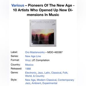 Vinyl Sealed rare Pioneers of the New Age mono 80s: Brubeck, Santana, P. winter+